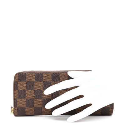 Louis Vuitton Damier Ebene Clemence Wallet Cherry 2 of 11