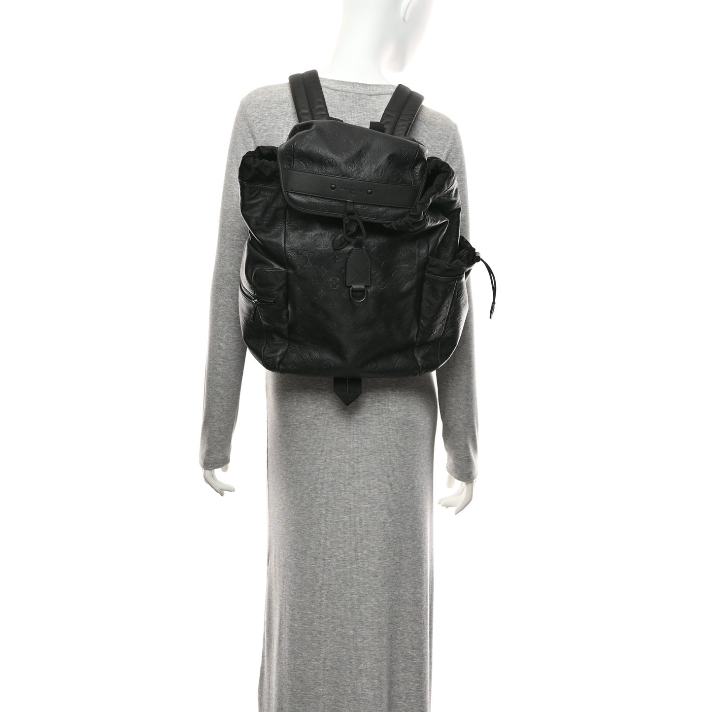 Calfskin Monogram Shadow Discovery Backpack Black