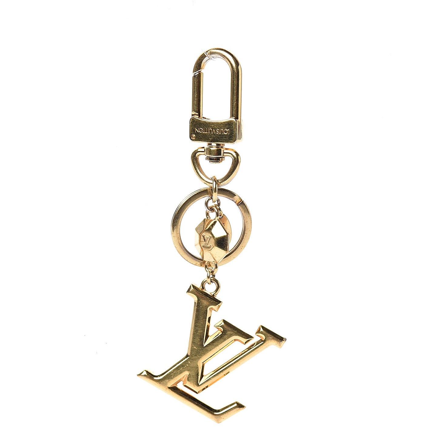 LV Facettes Bag Charm Key Holder Gold