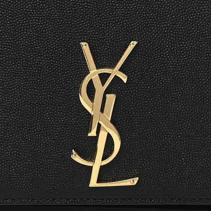 Saint Laurent Grain De Poudre Small Monogram Kate Satchel Black 8 of 11