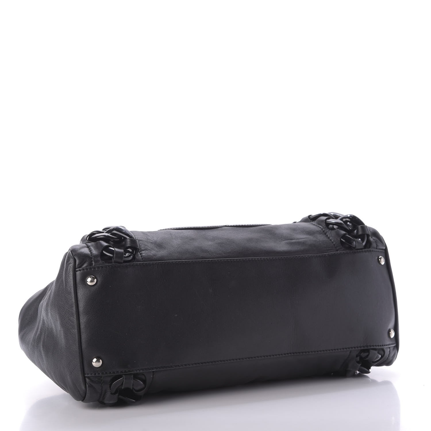 Chanel Calfskin Modern Chain Rhodoid East West Tote Black 4 of 11