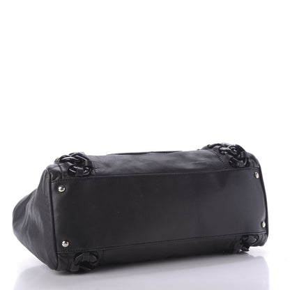 Chanel Calfskin Modern Chain Rhodoid East West Tote Black 4 of 11