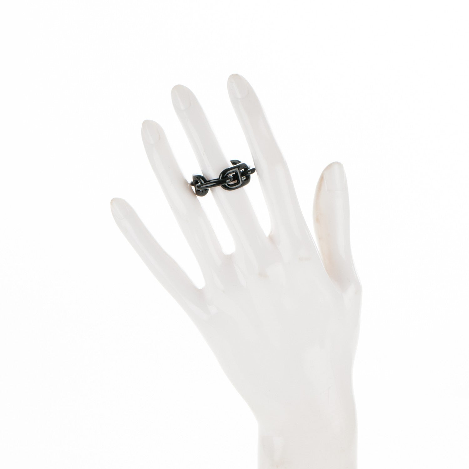 Hermes PVD Regate Scarf Ring Black 2 of 5
