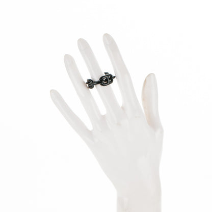 Hermes PVD Regate Scarf Ring Black 2 of 5