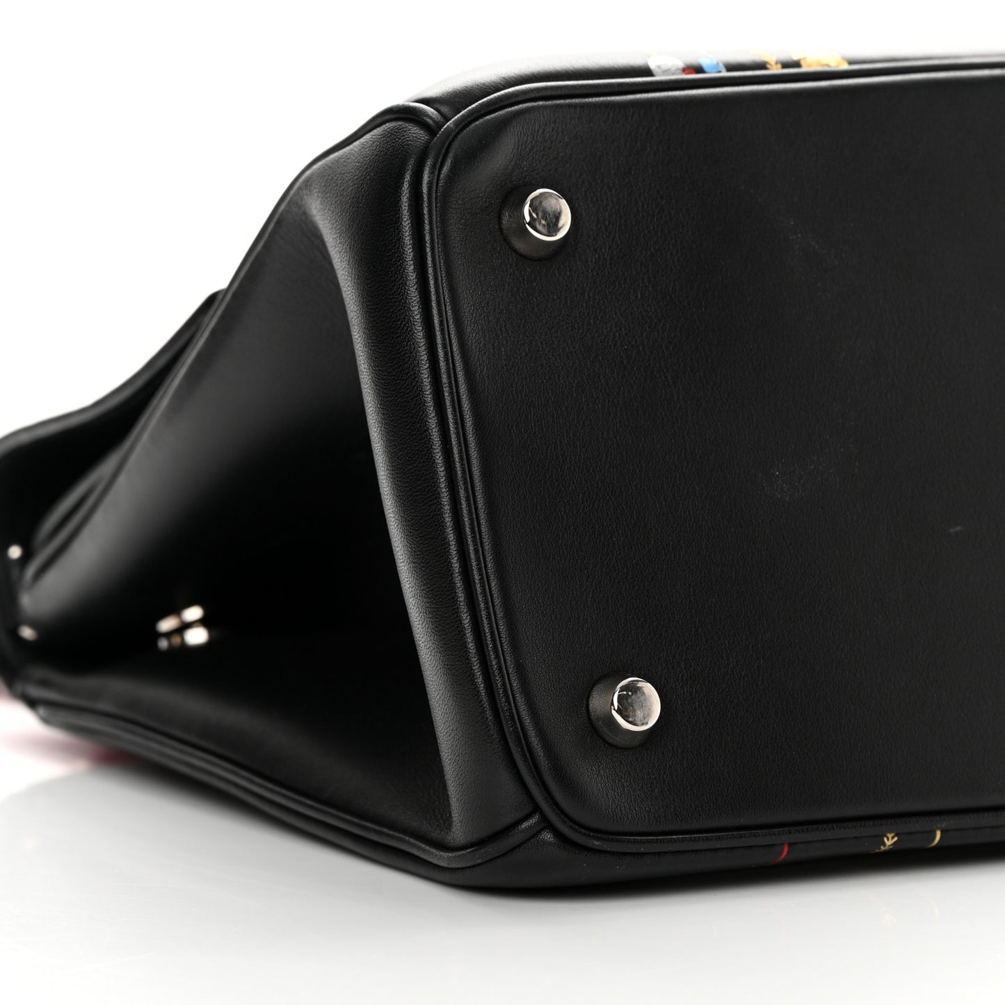 Smooth Calfskin Small Tri-Color Be Dior Flap Black Red White