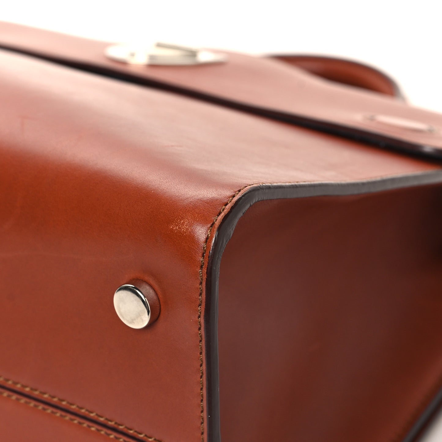 Smooth Calfskin Medium Diorever Flap Brown