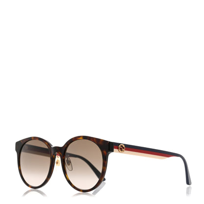 Gucci Acetate Round Eye GG Web Sunglasses GG0854SK Tortoise 1 of 7