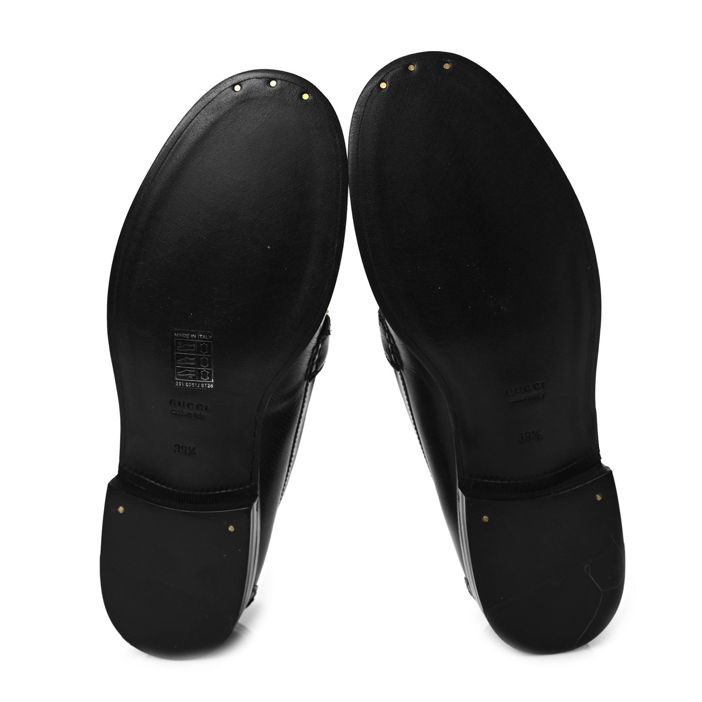 Goatskin Womens Logo 15mm Loafers 39.5 Black