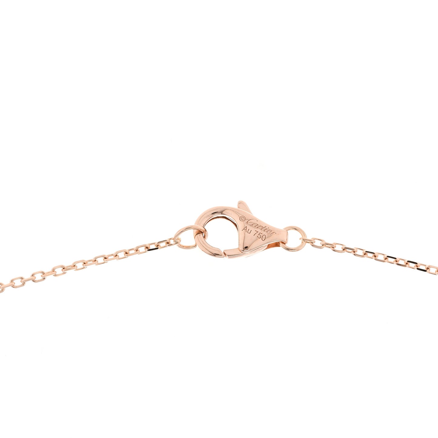 18K Pink Gold Diamond Black Onyx XS Amulette de Cartier Pendant Necklace