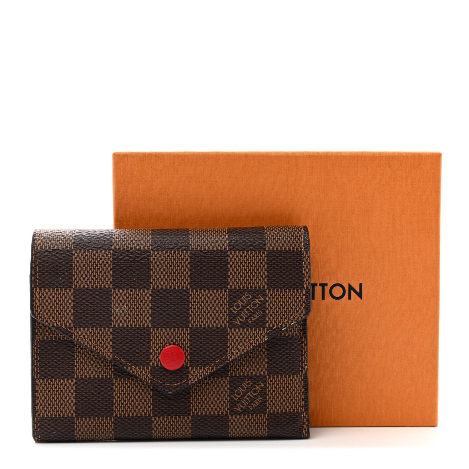 Louis Vuitton Damier Ebene Victorine Wallet Cherry 9 of 9