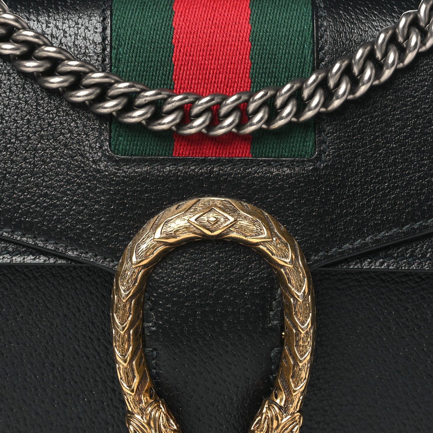 Calfskin Web Small Dionysus Shoulder Bag Black