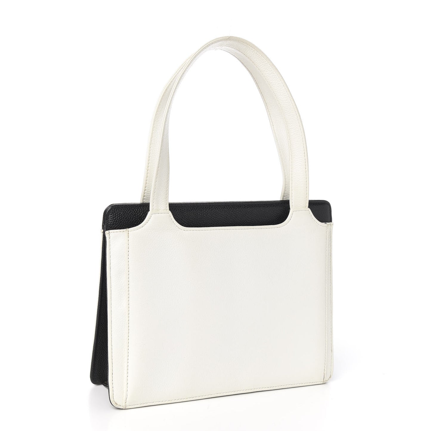 Caviar Mademoiselle Shoulder Bag Black White