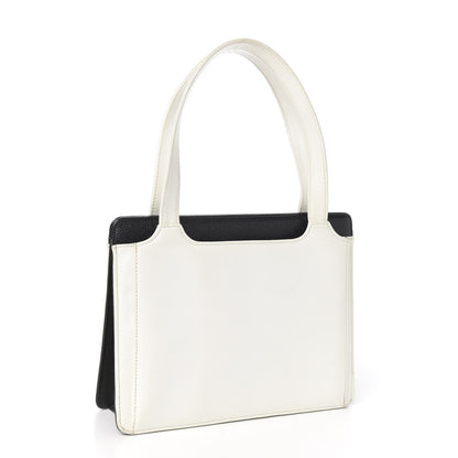 Chanel Caviar Mademoiselle Shoulder Bag Black White 2 of 9