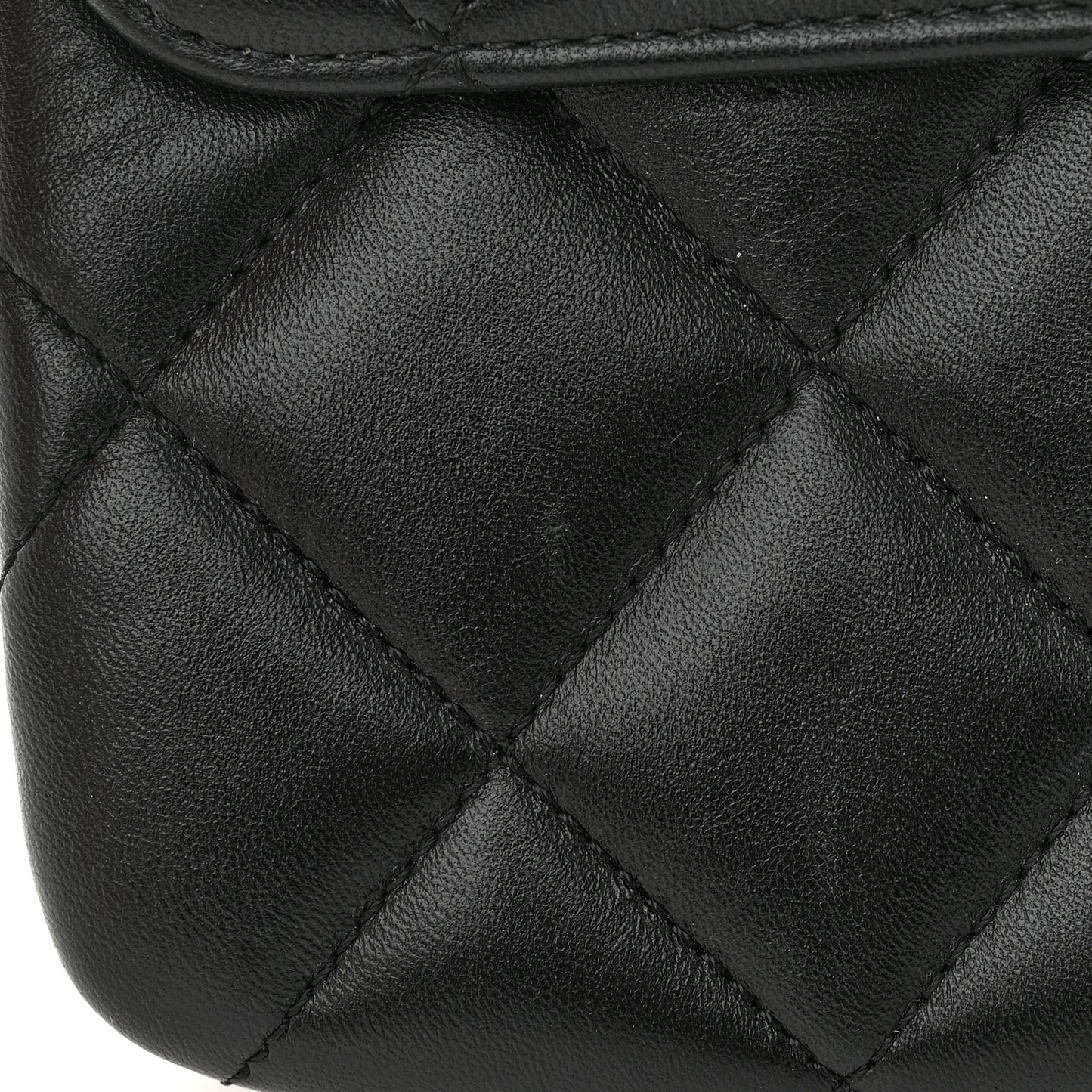 Lambskin Quilted Small Trendy CC Dual Handle Flap Bag Black