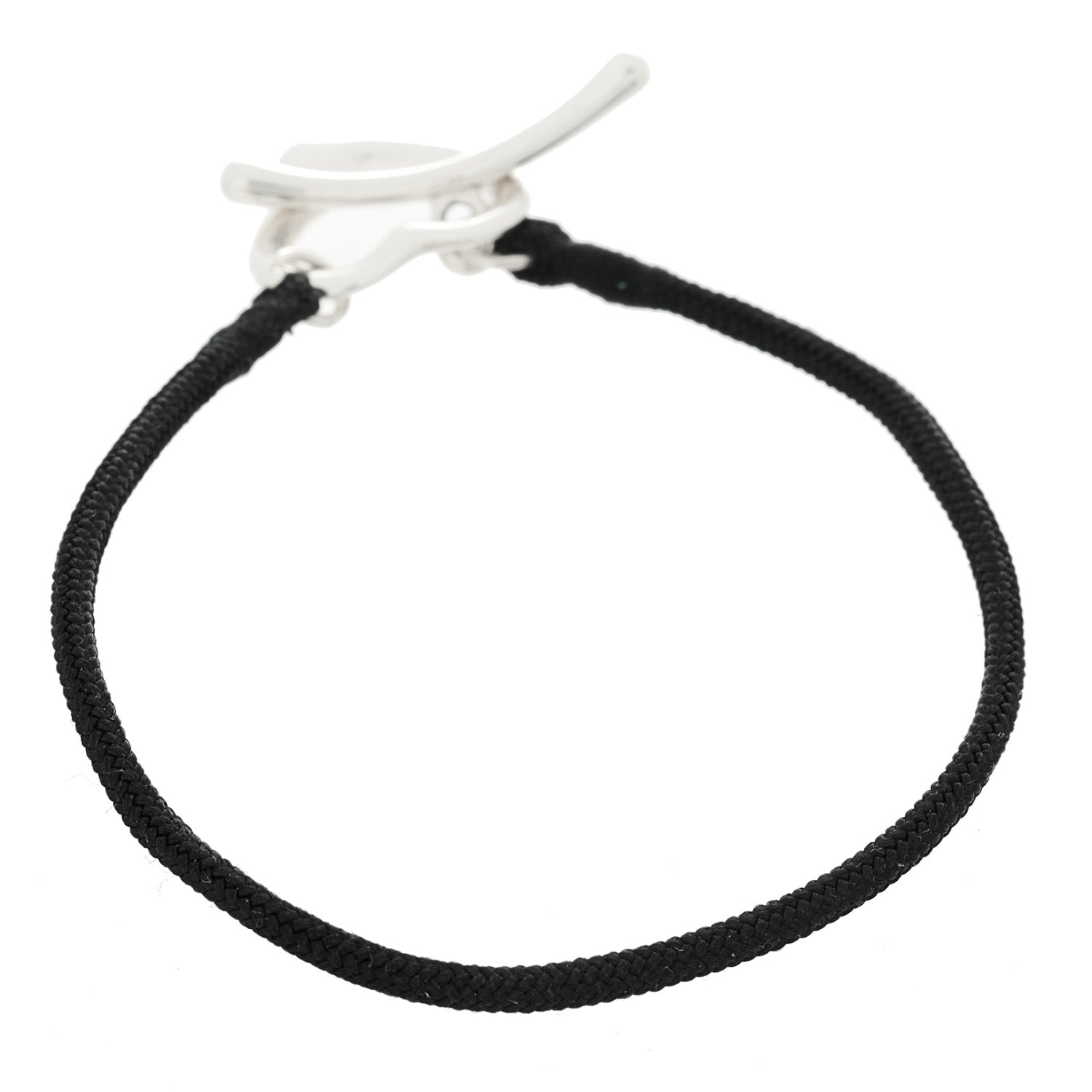 Tiffany Sterling Silver Elsa Peretti Open Heart Silk Cord Bracelet 2 of 4