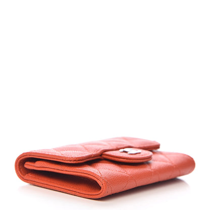 Chanel Caviar Quilted Card Holder Orange 4 of 8
