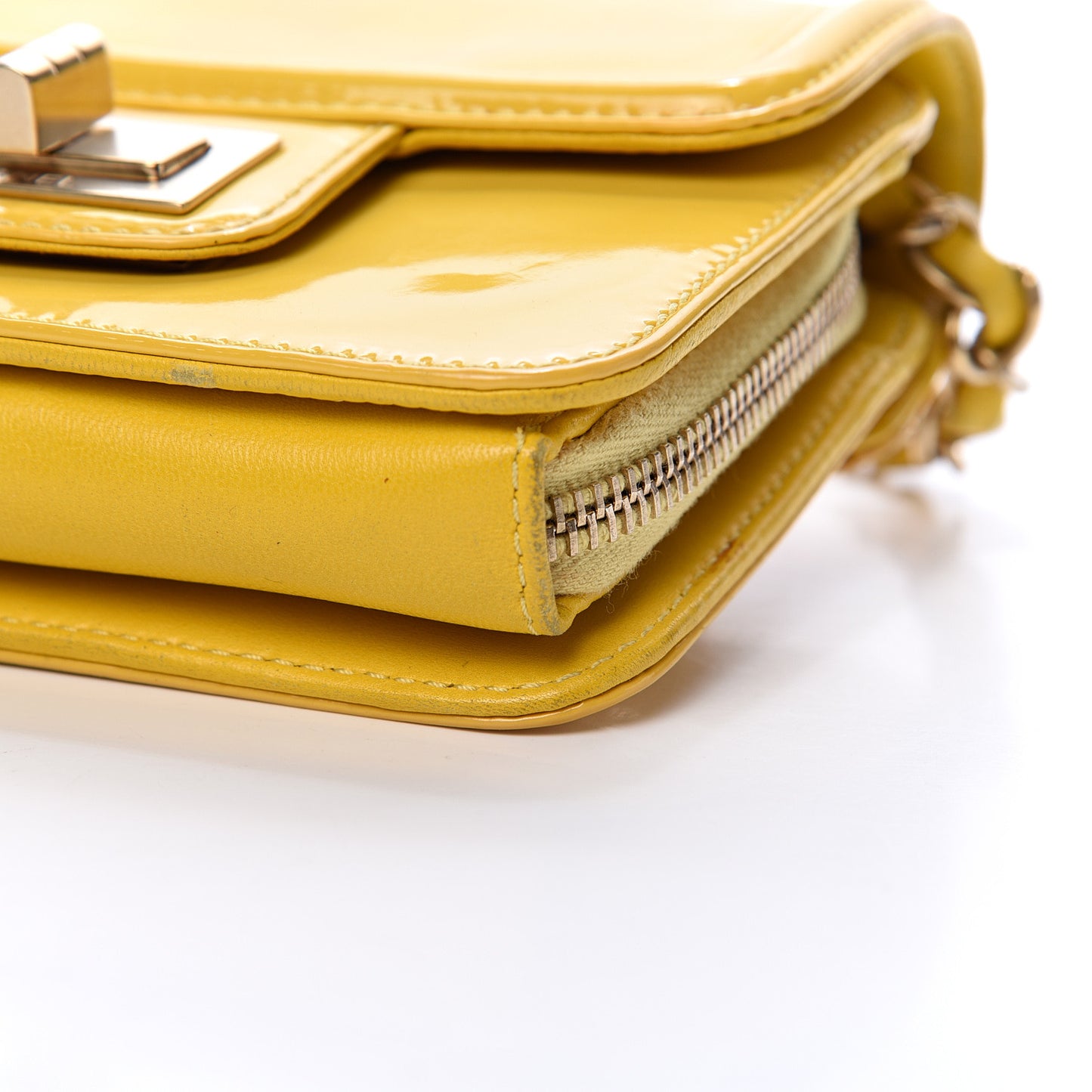 Patent Calfskin Mini Reissue Flap Yellow
