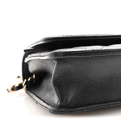 Chanel Caviar Quilted CC Filigree Wallet On Chain WOC Black 10 of 11