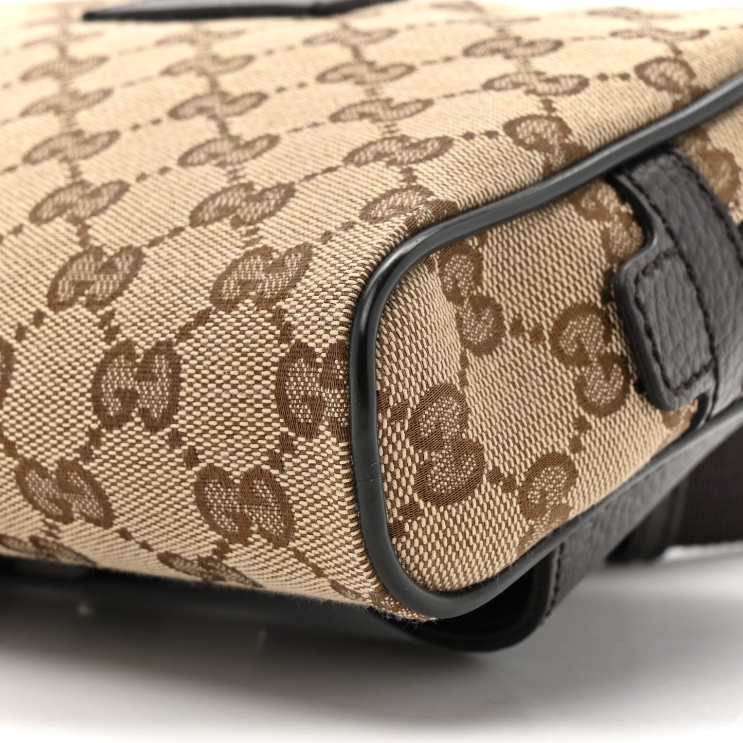 Monogram Dollar Calfskin Belt Bag Beige Ebony Testa di Moro Marrone Scuro