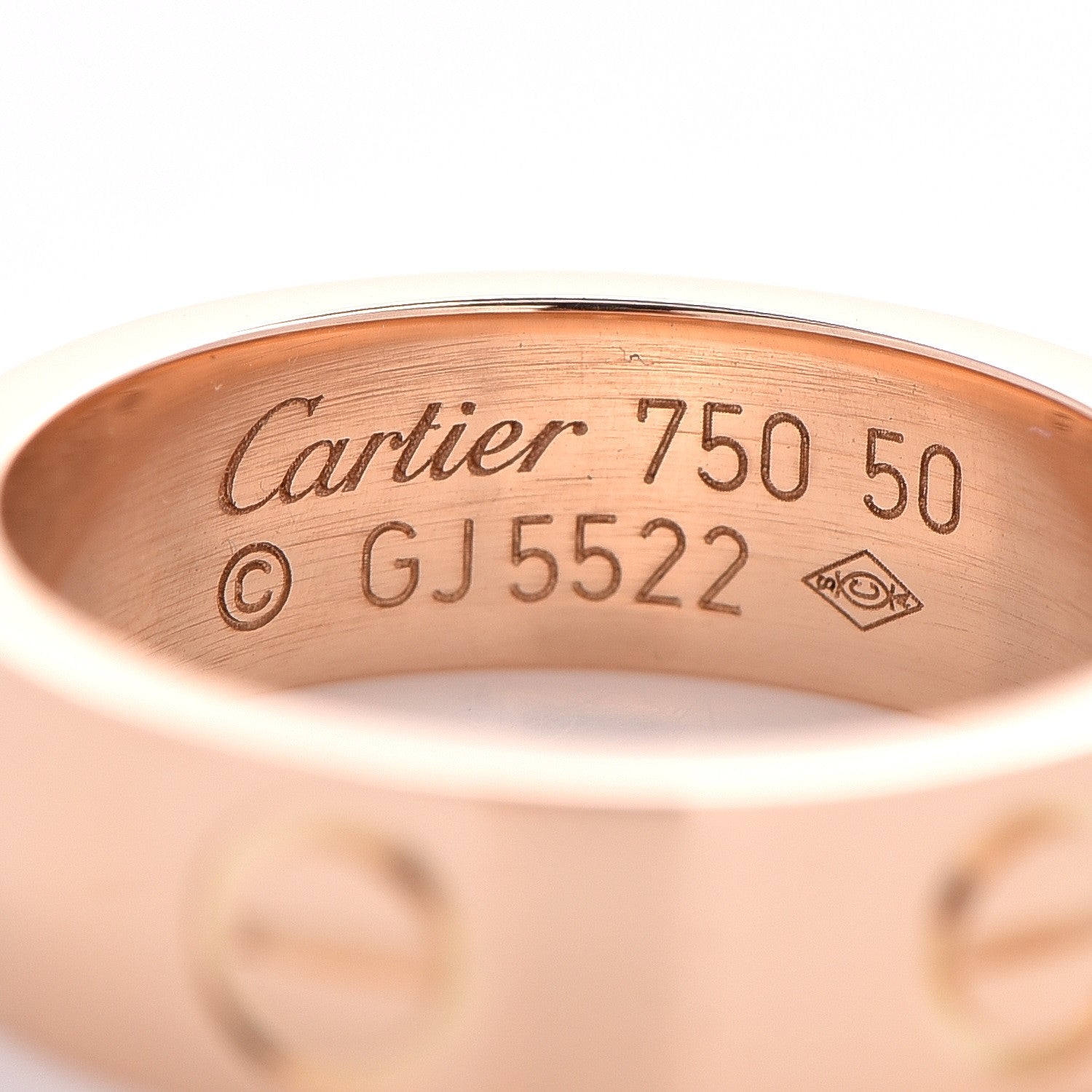 Cartier 18K Pink Gold 5.5mm LOVE Ring 50 5.25 3 of 5