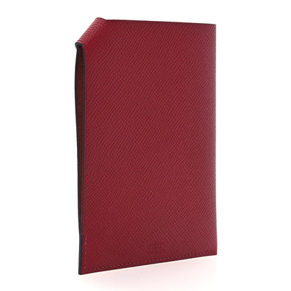 Hermes Epsom Tarmac PM Passport Holder Rouge Grenat 3 of 7