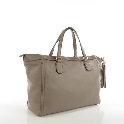 Gucci Pebbled Calfskin Large Soho Top Handle Bag Taupe 3 of 7