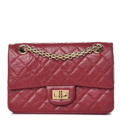 Chanel Aged Calfskin Quilted 2.55 Reissue Mini Flap Red 1 of 11