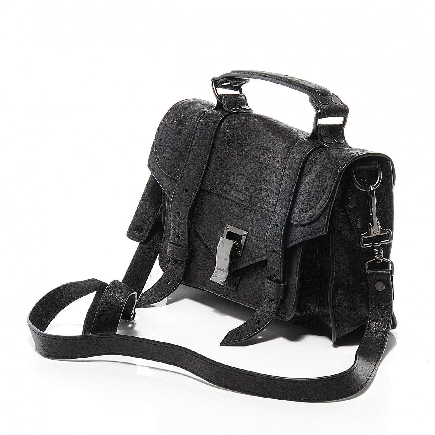Proenza Schouler Lambskin PS1 Tiny Satchel Black 6 of 8