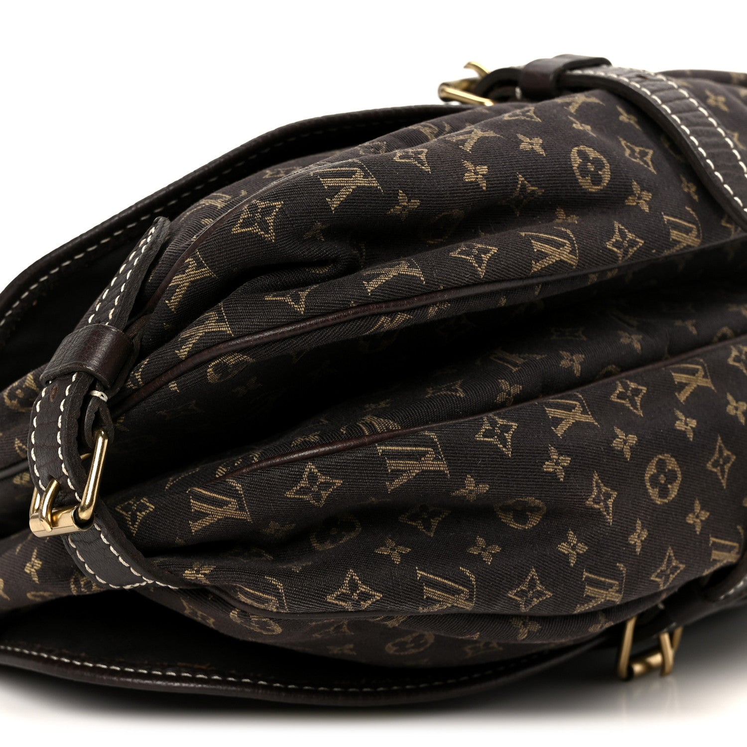 ルイ・ヴィトン　51146 Louis Vuitton Monogram Mini Lin Saumur Ebene 1826947 – FASHIONPHILE