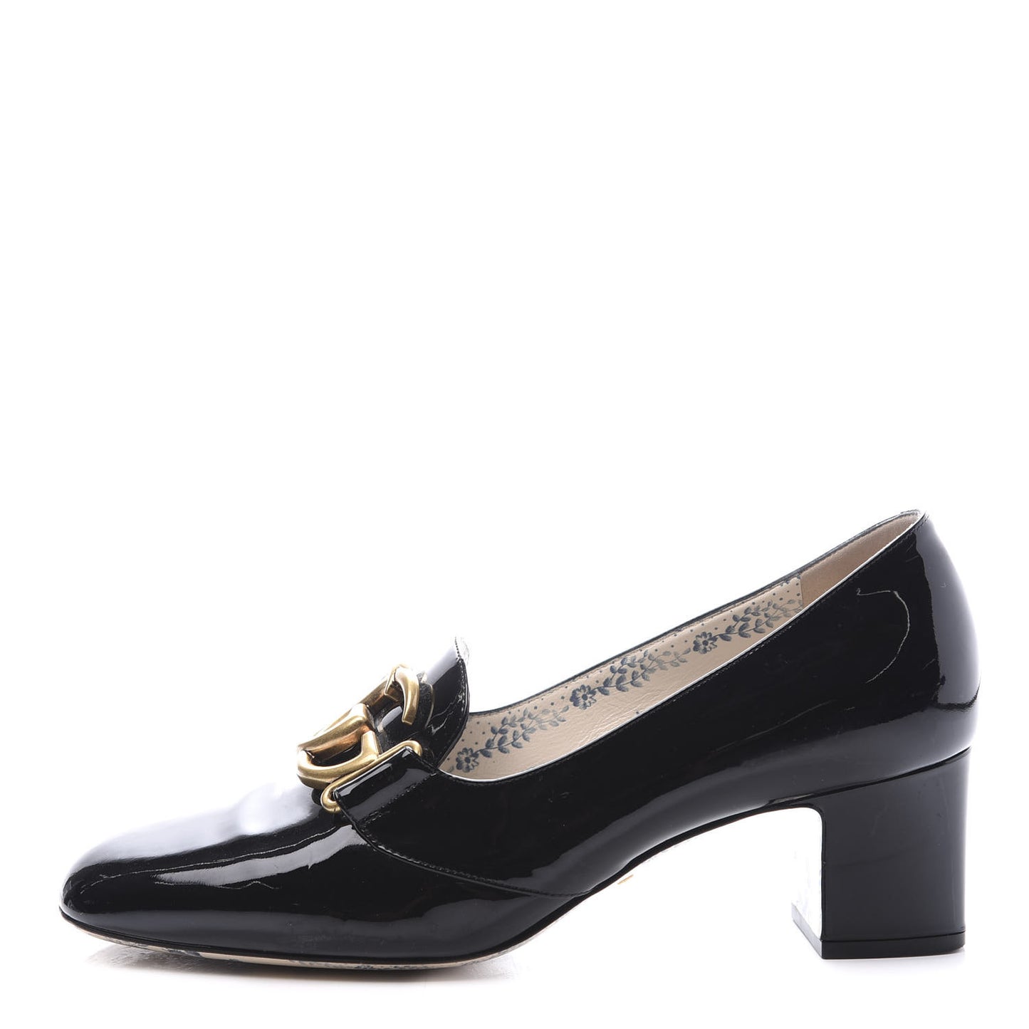 Vernice GG Victoire 55mm Loafer Pumps 39 Black