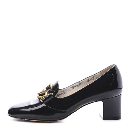 Gucci Vernice GG Victoire 55mm Loafer Pumps 39 Black 1 of 10