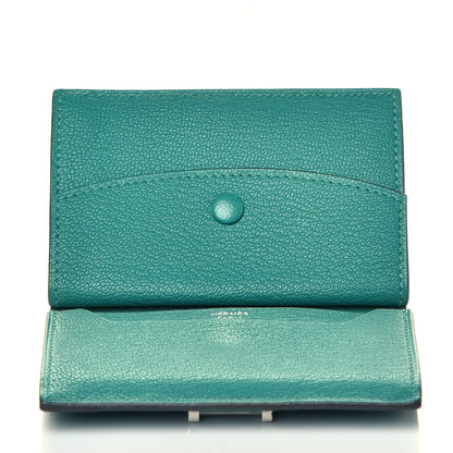 Hermes Chevre Mysore Mini Bearn Wallet Vert Verone 5 of 8
