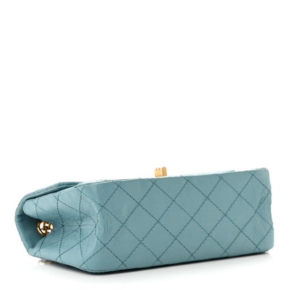 Chanel Aged Calfskin Quilted 2.55 Reissue Mini Flap Blue 4 of 11