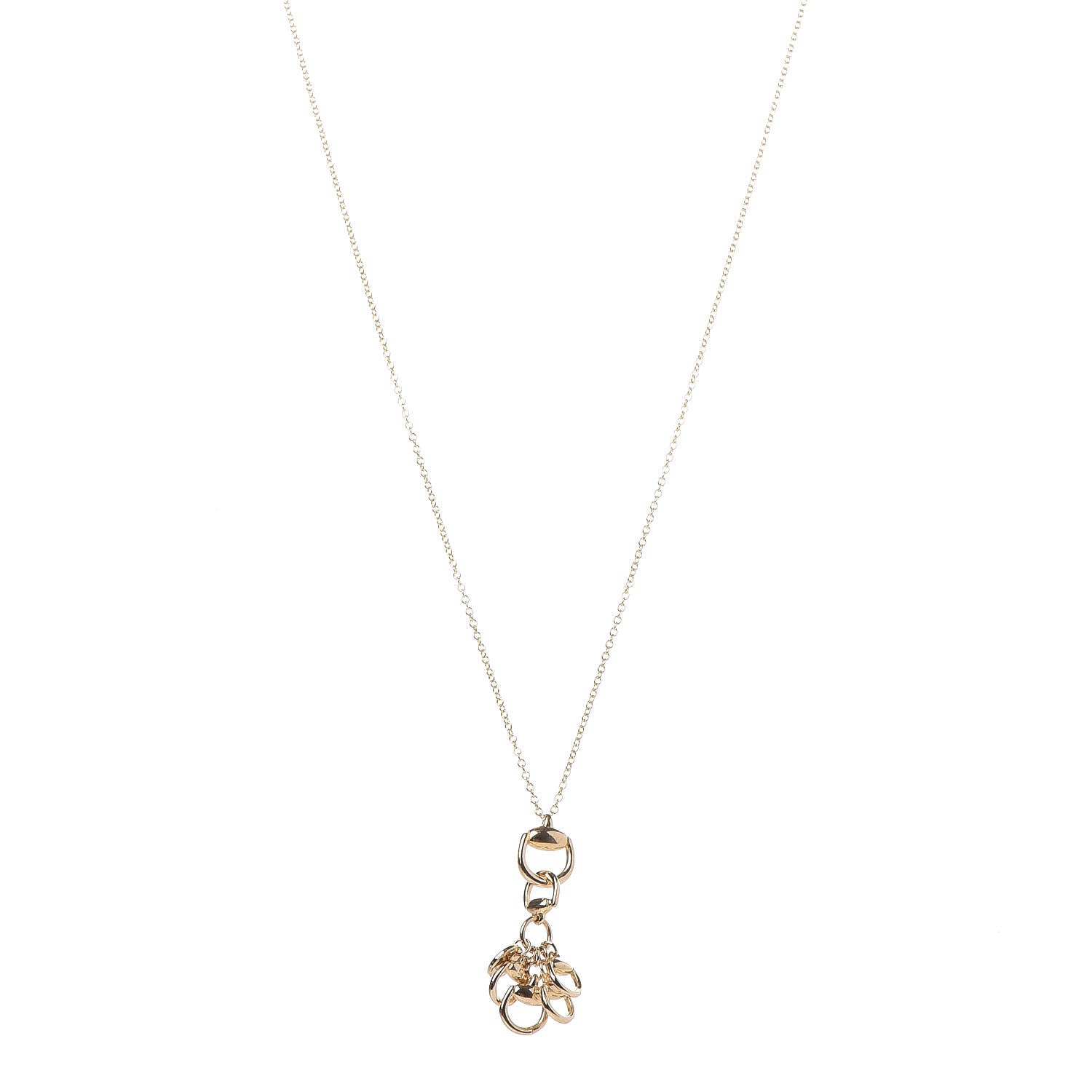 Gucci 18K Yellow Gold Multi Horsebit Pendant Necklace 1 of 8