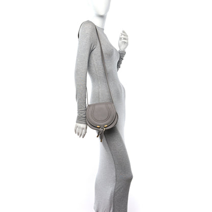 Chloe Calfskin Mini Marcie Round Crossbody Bag Cashmere Grey 2 of 12