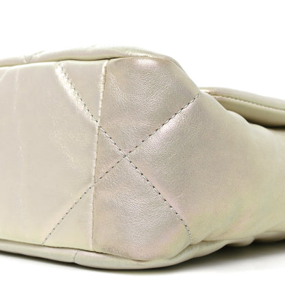 Chanel Iridescent Calfskin Quilted Medium Chanel 19 Flap White 10 of 10