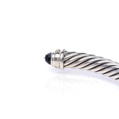 David Yurman Sterling Silver Diamond Black Onyx 5mm Cable Classics Bracelet 5 of 5