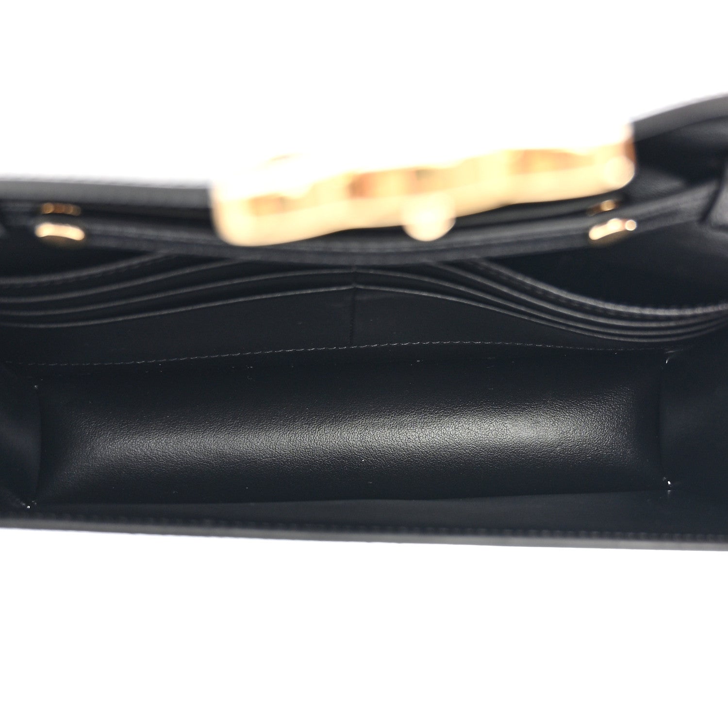 Celine Shiny Calfskin Triomphe Margo Wallet on Chain Black 4 of 10