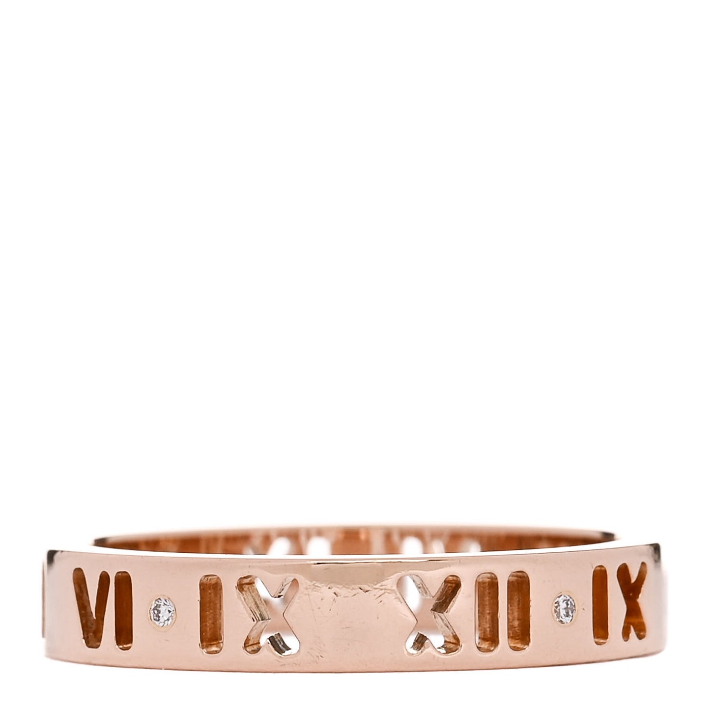 18K Rose Gold Diamond Atlas Pierced Ring 53 6.25