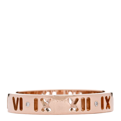Tiffany 18K Rose Gold Diamond Atlas Pierced Ring 53 6.25 3 of 4