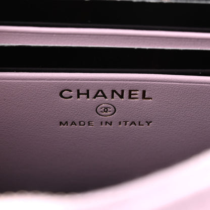 Chanel Caviar Quilted Clutch with Chain Light Purple 6 of 11