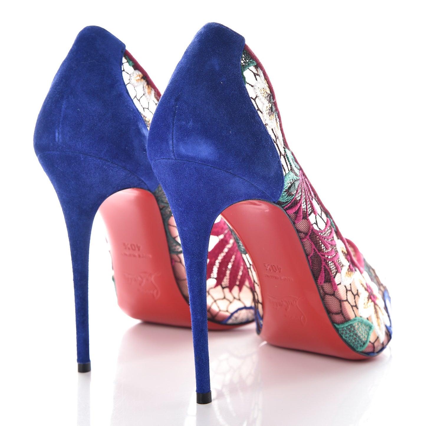 Lace Veau Velours Florale Follies 100 Pumps 40.5 Multicolor