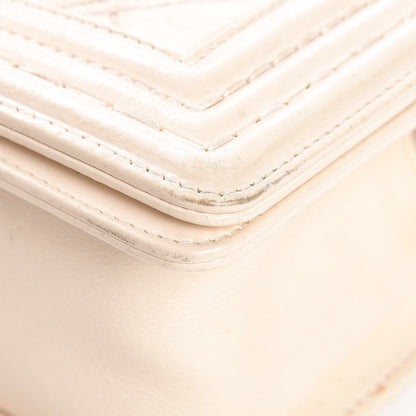 Chanel Calfskin Double Stitch Small Boy Flap White 10 of 13