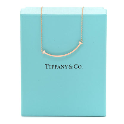 Tiffany 18K Rose Gold Small T Smile Pendant Necklace 6 of 6
