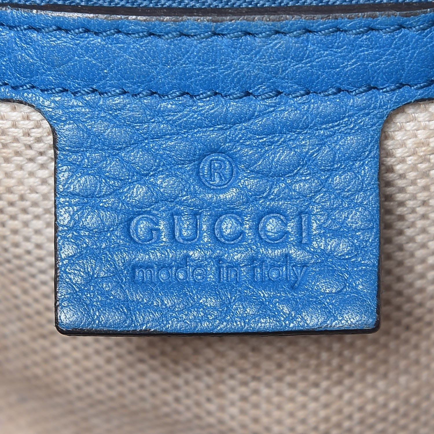 Gucci Calfskin Medium Soho Boston Riviera Blue 6 of 15