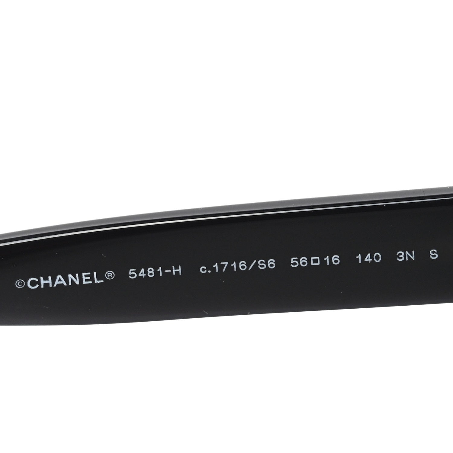 Chanel Acetate Pearl Cat Eye CC Sunglasses 5481-H  Black 5 of 7