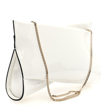 Christian Louboutin Patent Psychic Loubitwist Clutch White 3 of 10