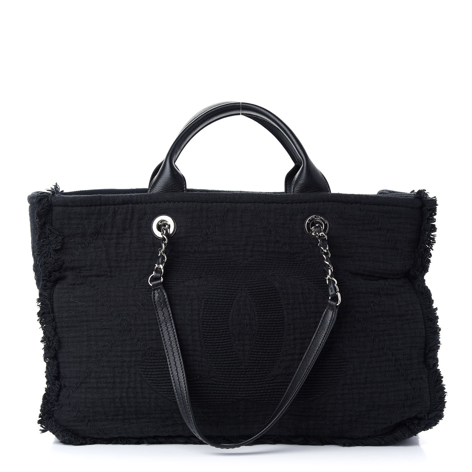 Chanel Canvas Large Double Face Shopping Tote Black 1 of 9