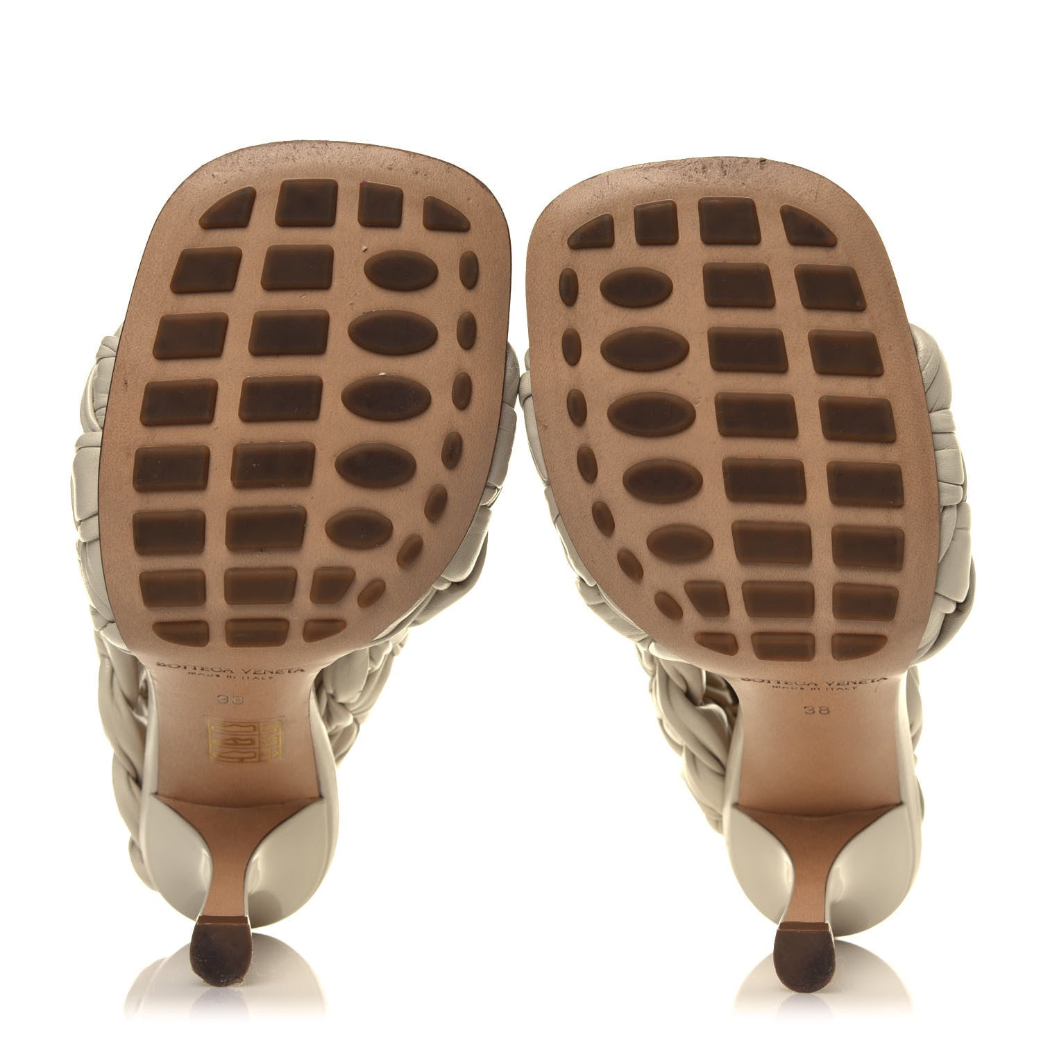 Bottega Veneta Shiny Nappa Intrecciato The Board Sandals 38 Wax 6 of 6