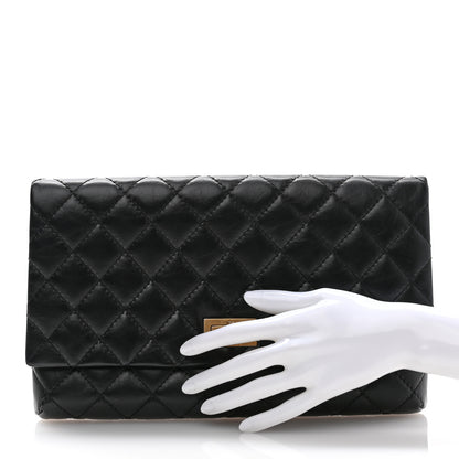 Chanel Aged Calfskin Quilted Reissue 2.55 Clutch Black 2 of 7